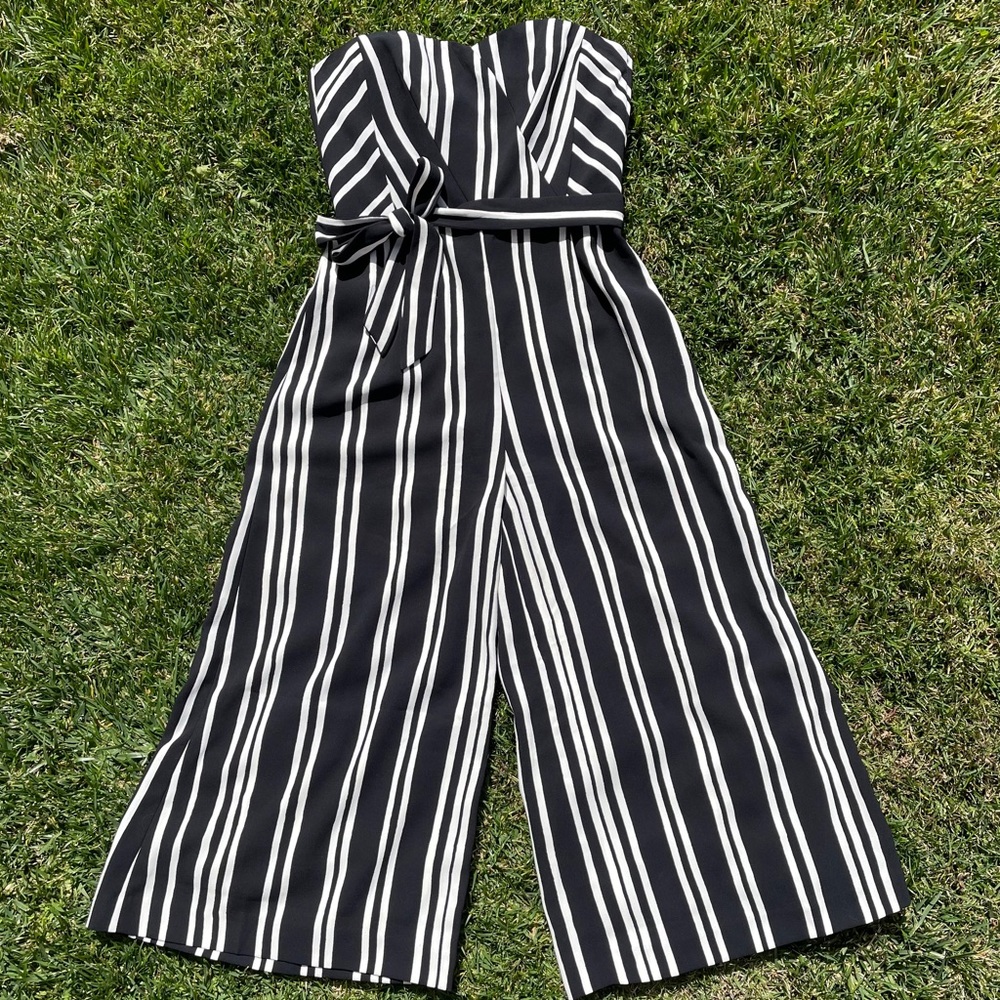 Strapless Culottes Jumpsuit
